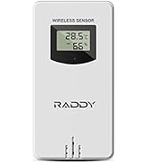 Raddy R3 Indoor Outdoor Wireless Remote Sensor, for WF-55C PRO DT6 WM6 Home Weather Station
