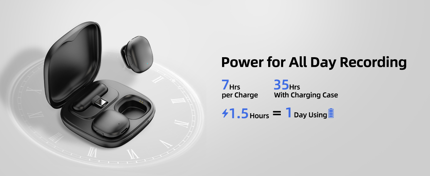 wireless lapel microphone long battery life