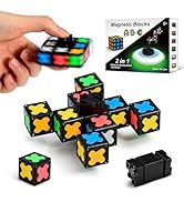 Ninigai 2x2 Infinity Cube Fidget Spinner for Teens, Magnetic Fidget Toys for Kids Ages 8-10, Stre...