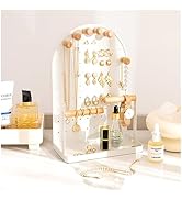 ProCase Cute Jewelry Organizer Stand Earring Holder Organizer for Dorm, Aesthetic Necklace Stand ...