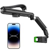 Gasedin Rotatable and Retractable Car Phone Holder - 1080 Multifunction Sun Visor Universal 360 R...