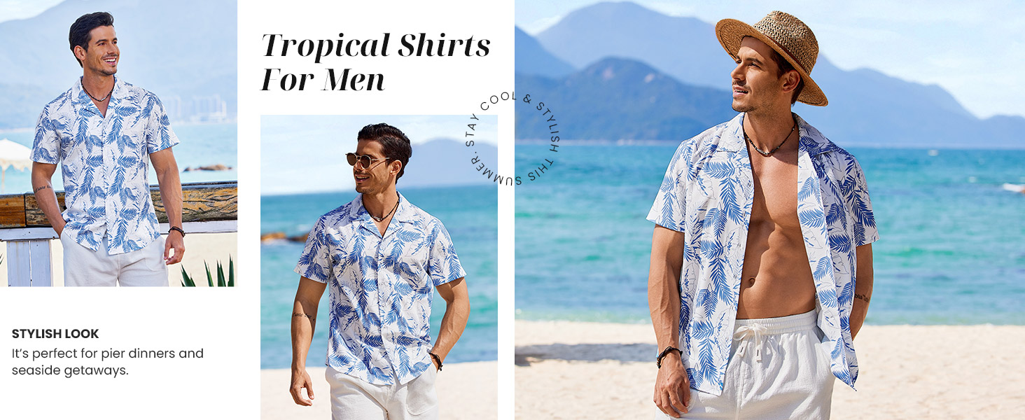 mens hawaiian shirts short sleeve