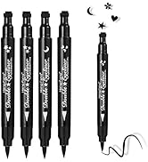 FATUXZ Double-headed Liquid Eyeliner Pen Stamp Super Slim Gel Felt Tip Waterproof Long Lasting Ma...