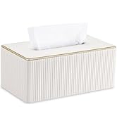 GORESE Rectangle Tissue Box Cover for Kleenex, PU Leather Tissue Box Holder, Rectangular Decorati...