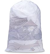 Meowoo Large Mesh Laundry Bag, 24×36inch Heavy Duty Mesh Laundry Bags Drawstring Lockable, Laundr...