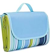 LRUUIDDE Large 80"x 60" Beach Blanket, Outdoor Picnic Blankets, Waterproof Sandproof Portable Bla...