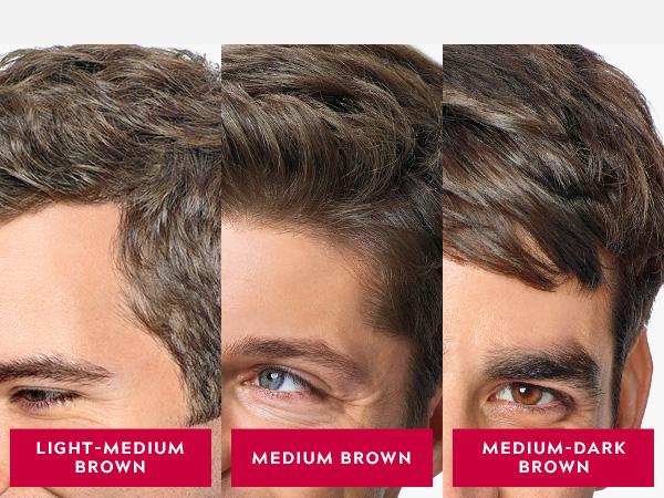 Shades: Light-Medium Brown, Medium Brown, Medium-Dark Brown