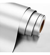 Flyhill Silver Metallic Wrapping Paper-Mini Roll 17inch*32.8ft(46.8sq.ft.ttl-Solid Color Matte Pa...