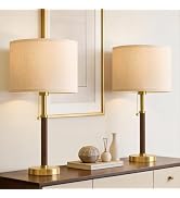 G-SAFAVA 22" Table Lamps Mid Century Modern Lamps for Bedroom Living Room Bedside Lamps for Night...