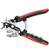 Inwell Leather Hole Punch, Belt Hole Puncher for Leather, Heavy Duty Leather Punch Tool with 6 So...