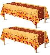 OHOME Fall Decorations for Home - Plastic Fall Tablecloth for Thanksgiving Friendsgiving | Autumn...