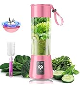 Personal Blender for Shakes and Smoothies - 2026 New Upgrade Cordless Portable Blender USB Rechar...