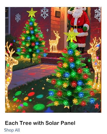 solar christmas tree for outside