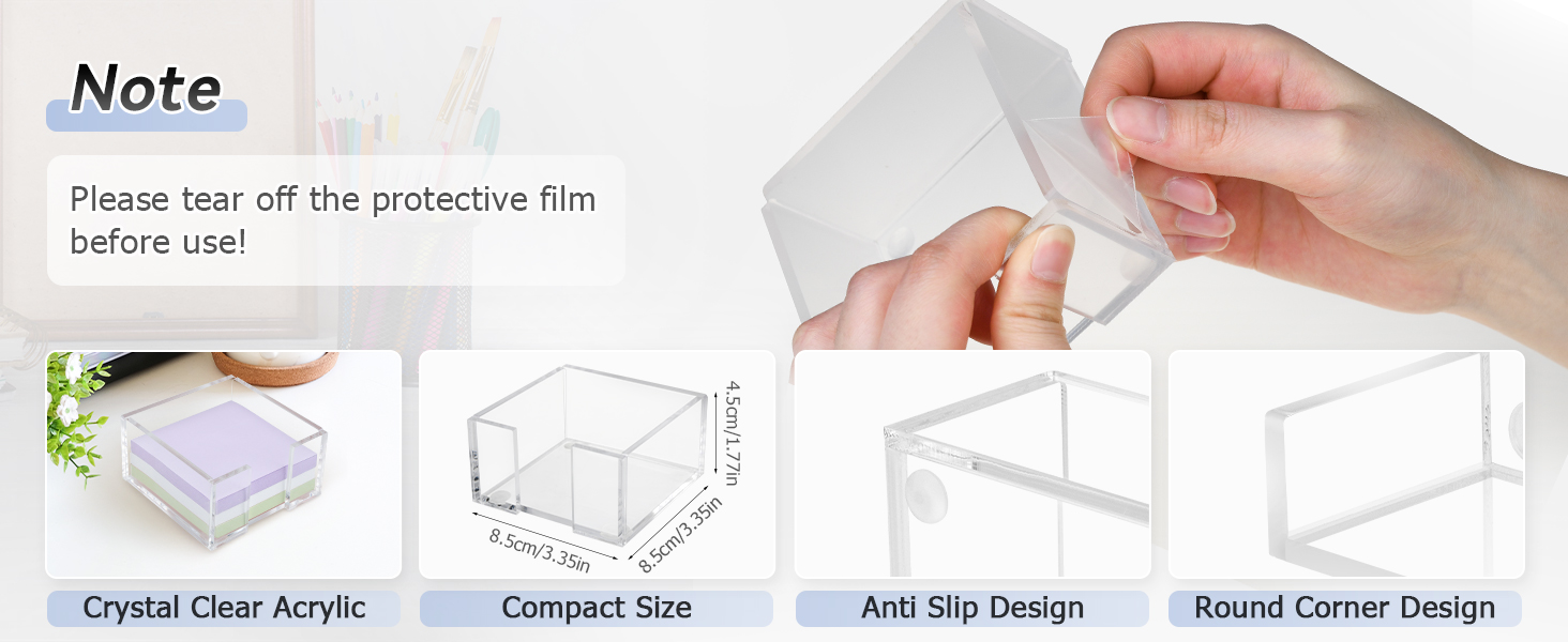 fits 3 x 3 sticky note
