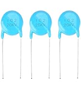 YWBL-WH 20Pcs Ceramic Capacitor Kit, 20KV 1nF 0.001uF 1000pF 102 High Voltage DIP Ceramic Capacit...