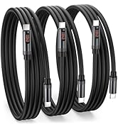3-Pack 6.6FT 240W USB C to USB C Cable, Type C to Type C Fast Charging Cable with LED Display,USB...