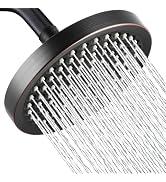 High Pressure Rainfall Shower Head, 6'' Luxury Showerhead with Anti-Clog Silicone Nozzles and Rem...