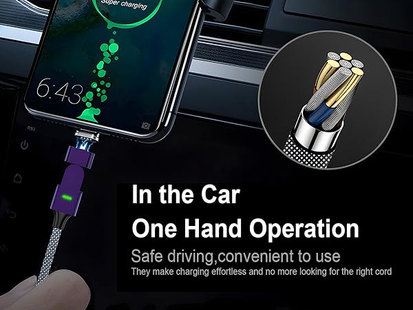 100W 180° Rotation Magnetic Charging Cable