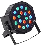 Rockville RockPAR50 Black Compact Par Can Wash Light, 18 RGB LEDs, DMX, Perfect for DJs, Events, ...