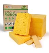 8-Count Pop Up Cellulose Sponges | Non-Scratch Eco-Friendly Kitchen Sponges for Dishes, Bathroom,...