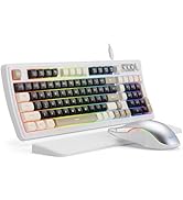 SABLUTE Wired Gaming Keyboard and Mouse, RGB Backlit Mechanical Feel PC Gaming Keyboards Multimed...