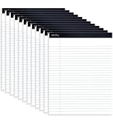 Enday Legal Pads 8.5 x 11 Inch, (12 Pack) 50 Sheets per Notepad, White Note Pads, Legal Ruled Wri...