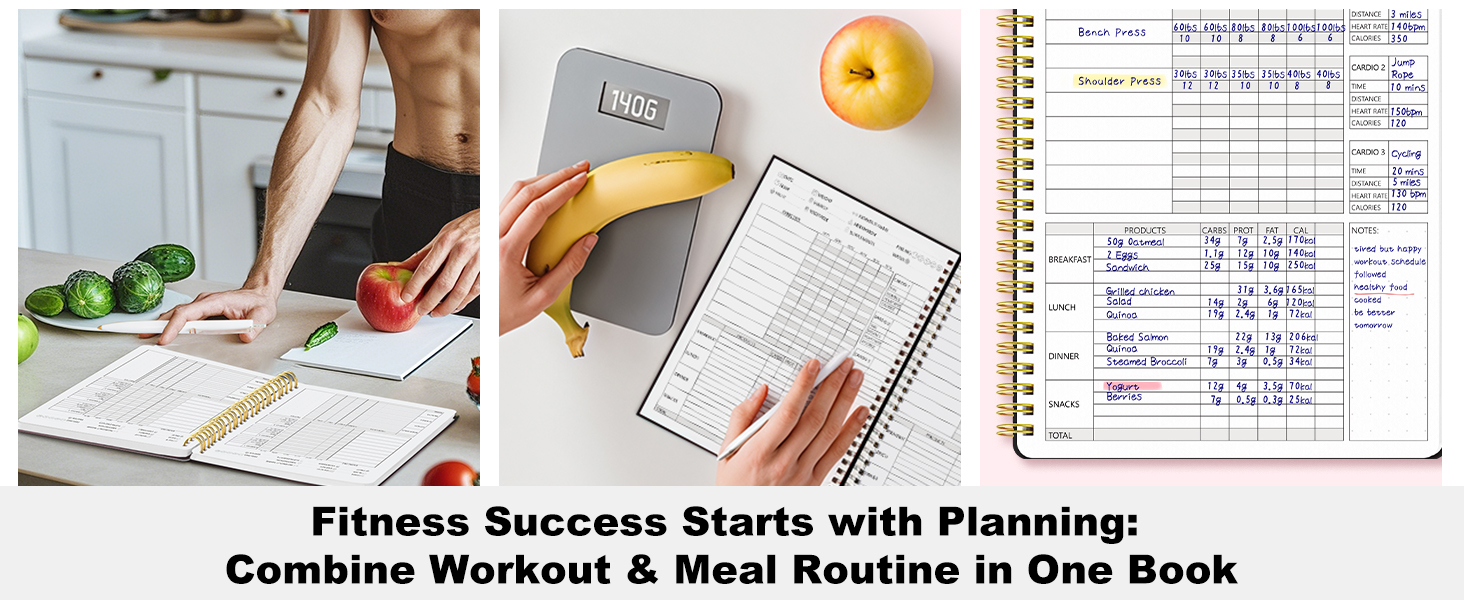 Fitness Journal Workout Planner for Women & Men