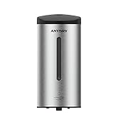 anydry Wall-Mounted Automatic Foaming Soap Dispenser 25oz/750ml Large Capacity, Brushed Stainless...