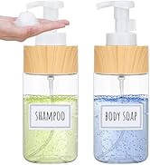 Segbeauty Foaming Soap Dispenser Pump Bottles, 2 Pack of 16.9oz Refillable Plastic Container for ...