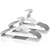 Tonswachic Pack of 30 Clothes Hangers, Space Saving Plastic Hangers, Non-Slip, 0.2 Inches Slim, 3...