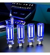 UBAPEV 4 PCS USB Night Light, Touch Dimmable Mini USB LED Car Interior Ambient Lights, Portable P...