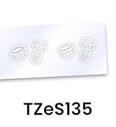 Brother Clear Label Tape, White on Clear Extra Strength, 12mm (TZeS135)