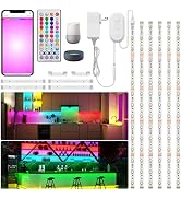 6 PCS WIFI RGBCW Under Cabinet Lights Kit,Work with Alexa,Google Assistant,App and IR Remote,Musi...