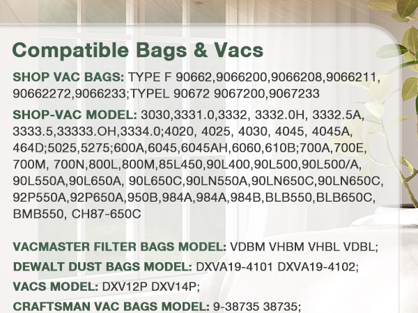 Wet Dry Vacuum Bags for Shop Vac Bags 10-14 Gallon