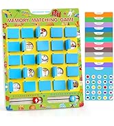 Vinlon Matching Memory Game for Kids Ages 4-8, Flip to Win Wooden Board Games, Toddler Travel Toy...