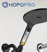 Dual Filtered Handheld Shower Heads Combo, HOPOPRO 15-Mode High Pressure Rainfall Showerheads Com...