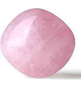 YATOJUZI 1.6"-2" Rose Quartz Crystal Stone Natural Crystals and Healing Stones Gemstones Pink Pal...