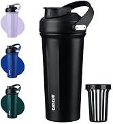 BJPKPK 25 oz Insulated Protein Shaker Bottle with Handle, Stainless Steel Tumbler for Protein Mix...