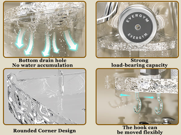 Corner Shower Caddy Suction Cup