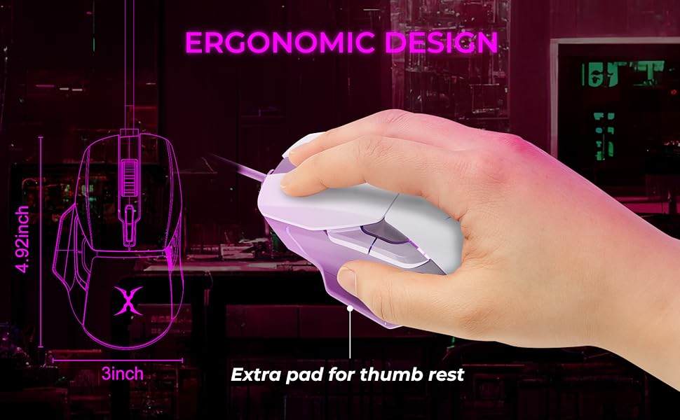 Ergonomic design, comfortable to use for long hours