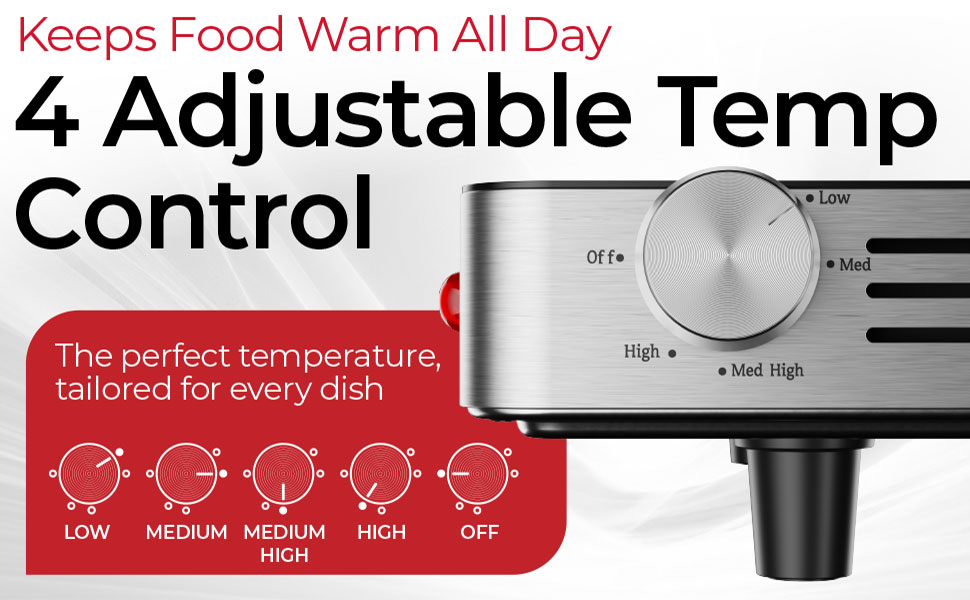 chefman electric warming tray with adjustable temperature control chefman warming tray 21 x 16