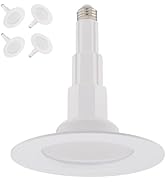 East Grove Home Just Screw Me in 6in LED Recessed Retrofit Light for E26 or Medium Base 4, 5, or ...