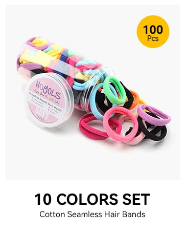 HOYOLS Soft Thick Seamless Soft Hair Ties, Ponytail Scrunchies Head Bands No Damage Ponytail Holder