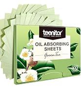 Teenitor Oil Blotting Sheets for Face, 100 Sheets Green Tea Oil Absorbing Tissues Paper, Large 10...