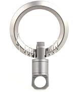 Hamans Titanium Swivel Keyring Connetor Key Carabiner Keychain Clip Universal Key Chain Accessory...