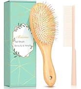 Bsisme Hair Brush with Boar Bristle & Nylon Pins for Women Men Kids, Detangling Hairbrush for Thi...