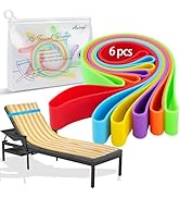 6 Pack Towel Band for Beach Pool Lounge Chair Strap Clip Carnival Cruise Ship Essentials 2025 Pac...