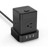 Power Strip with USB, Baykul Surge Protector with 4 Outlets and 3 USB Ports, 5 ft Extension Cord,...