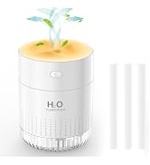 HOTBAG Portable Mini Humidifiers For bedroom baby, 350ml Small Cool Mist Humidifier USB Rechargea...