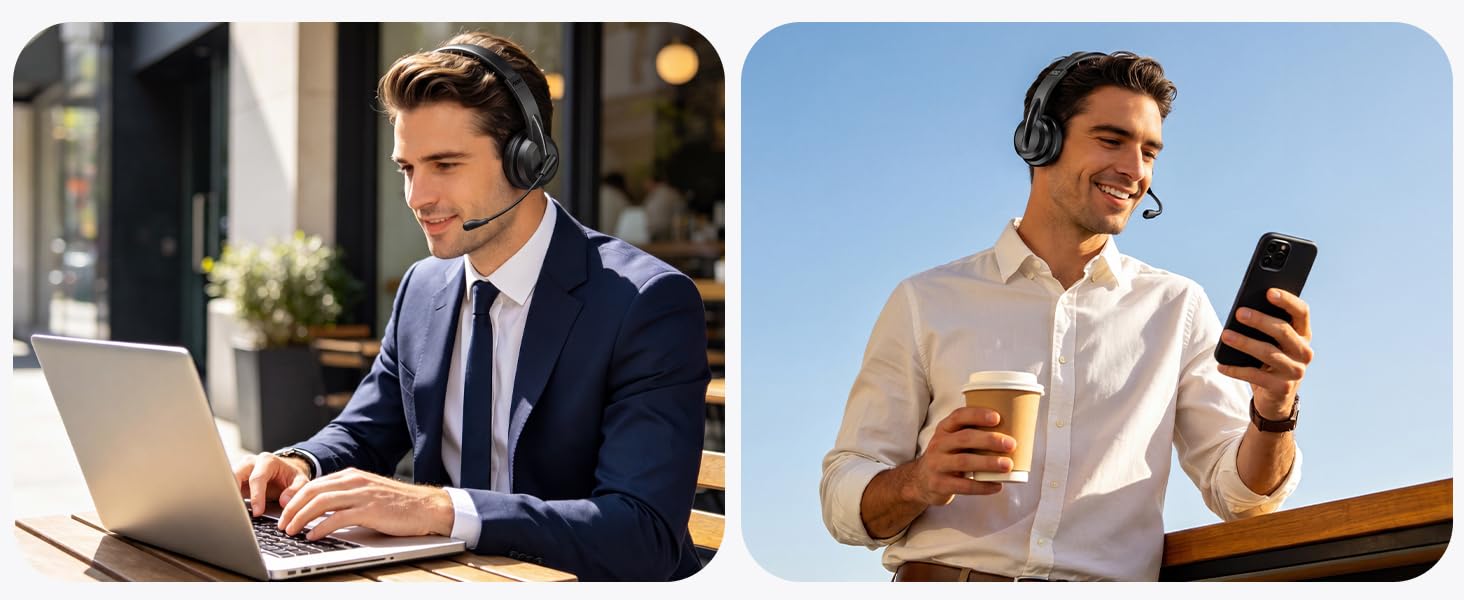 wireless headset with microphone for pc